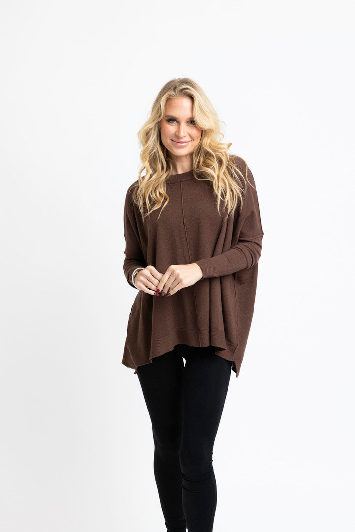 Solid Novelty Cashmere Blend Crew Sweater