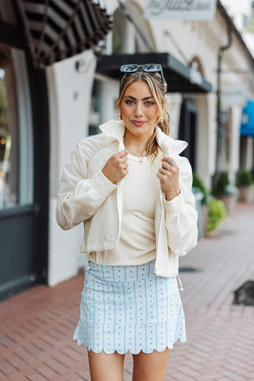 Solid Sport Jacket with Hood