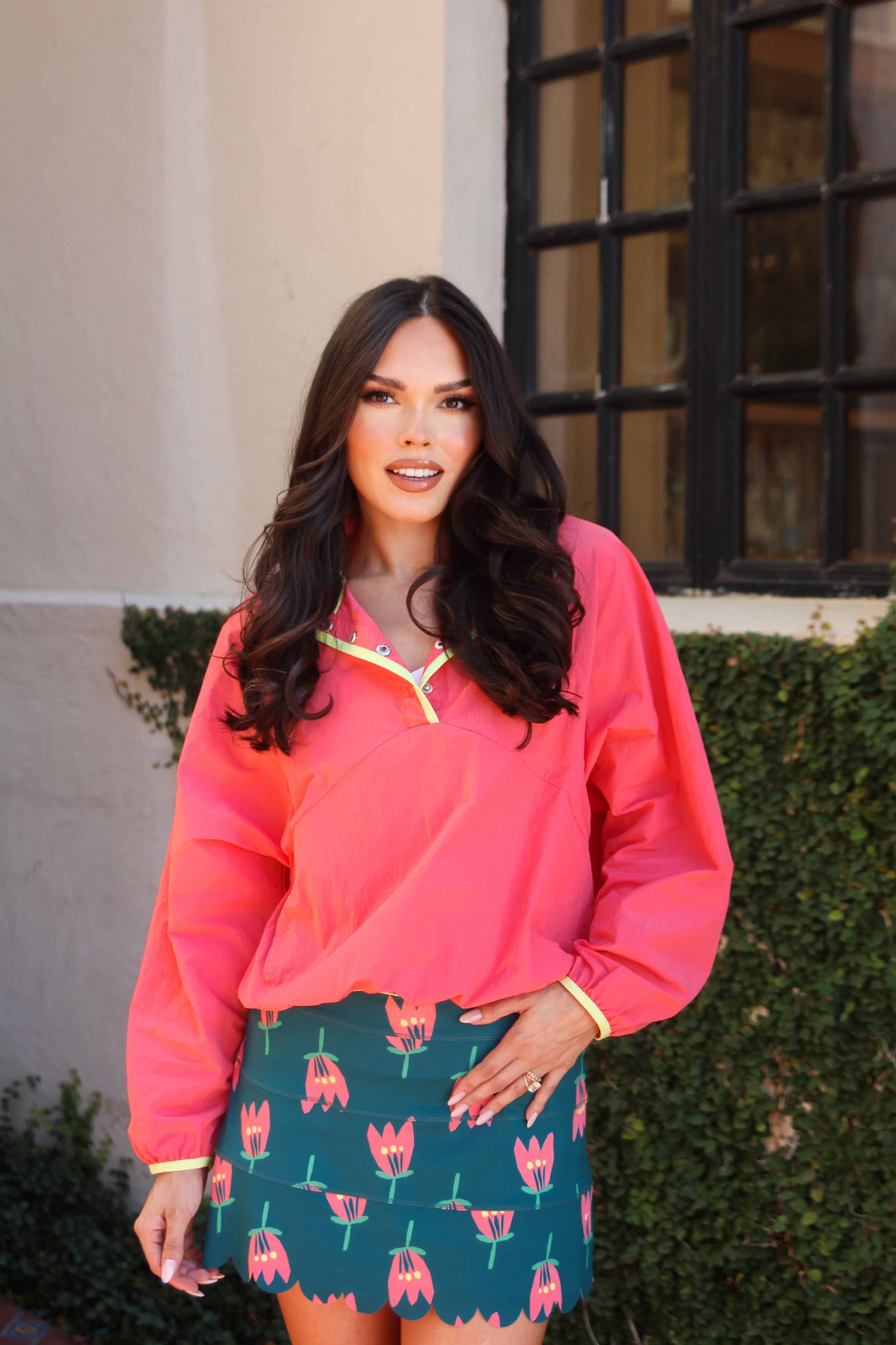 Solid Piped Athletic Windbreaker Jacket