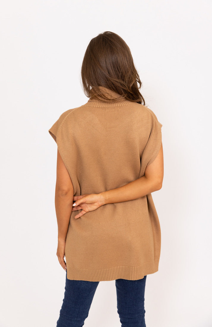 Turtleneck Sleeveless Sweater