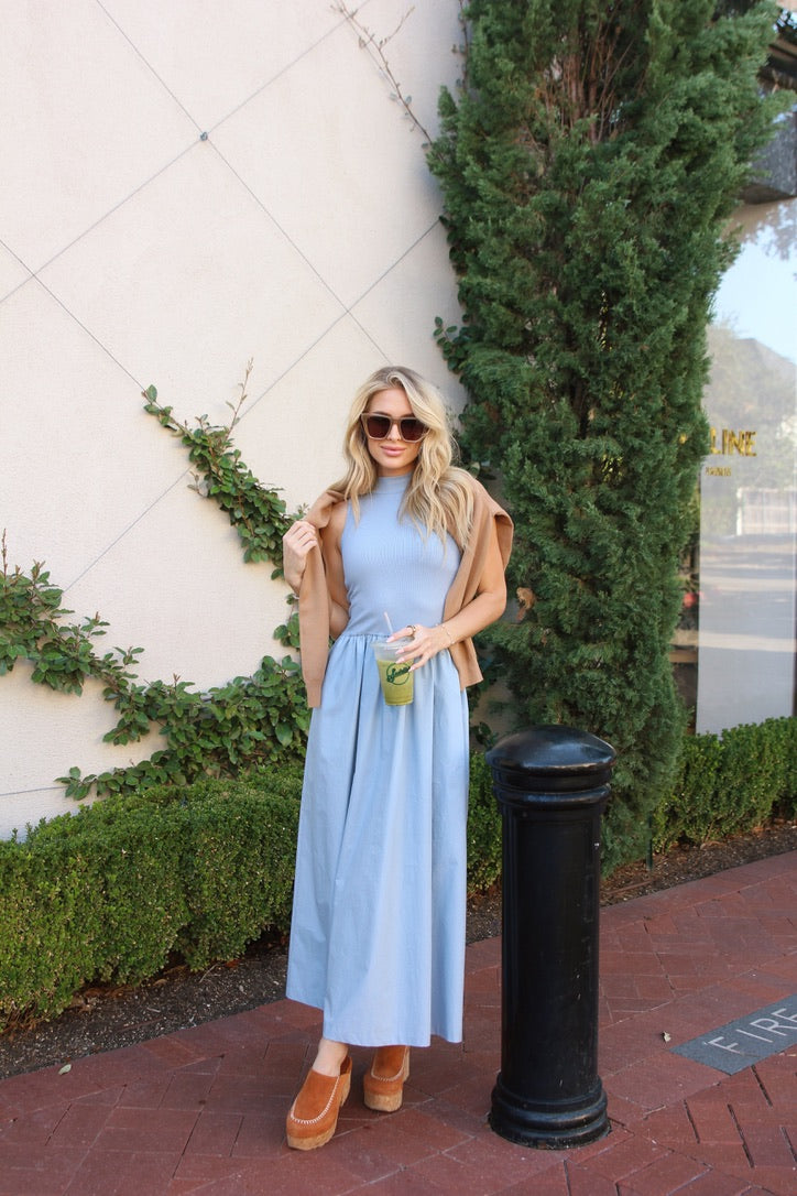 Solid Mock Maxi Dress