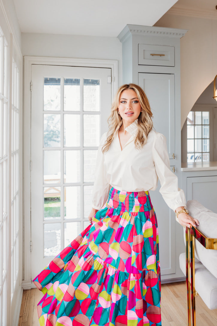 Modern Pop Tier Maxi Skirt