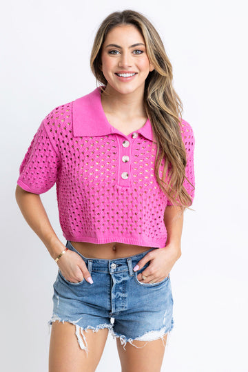 Novelty Button Top