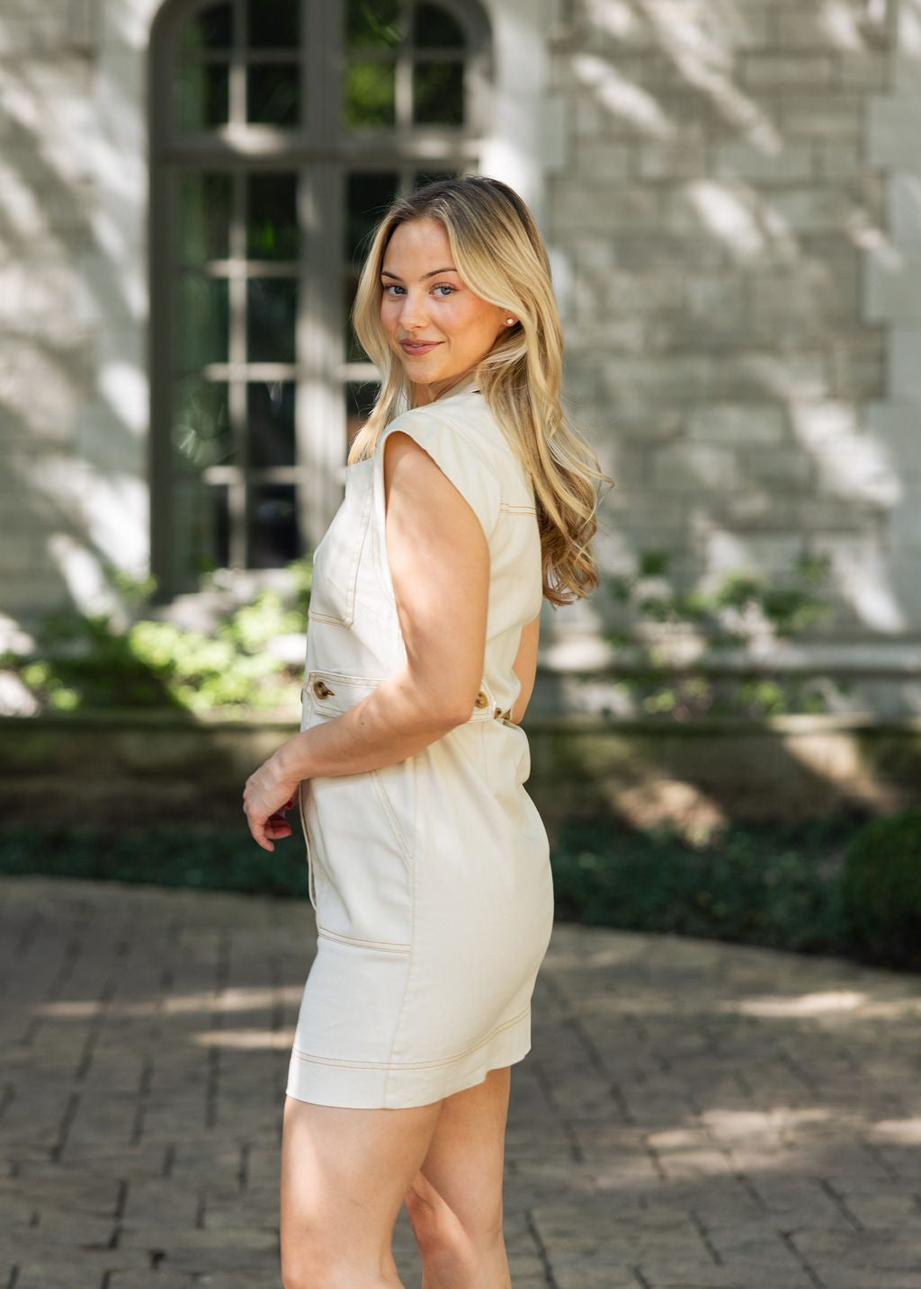 Denim Pocket Utility Shirt Dress