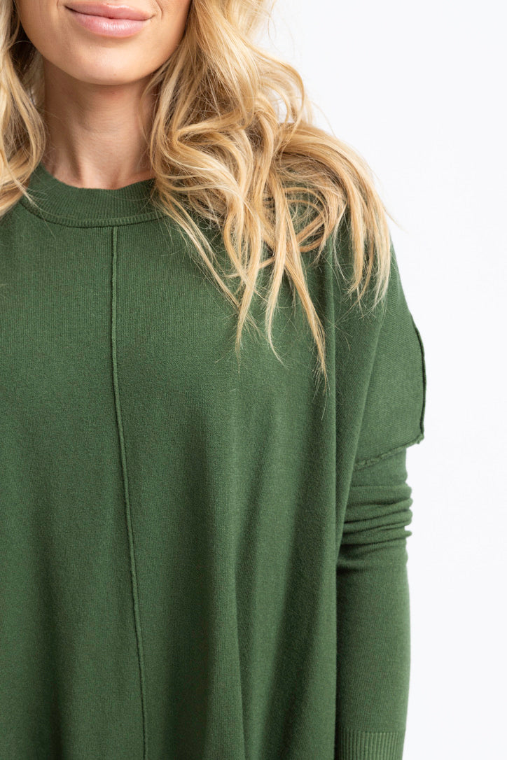 Solid Novelty Cashmere Blend Crew Sweater