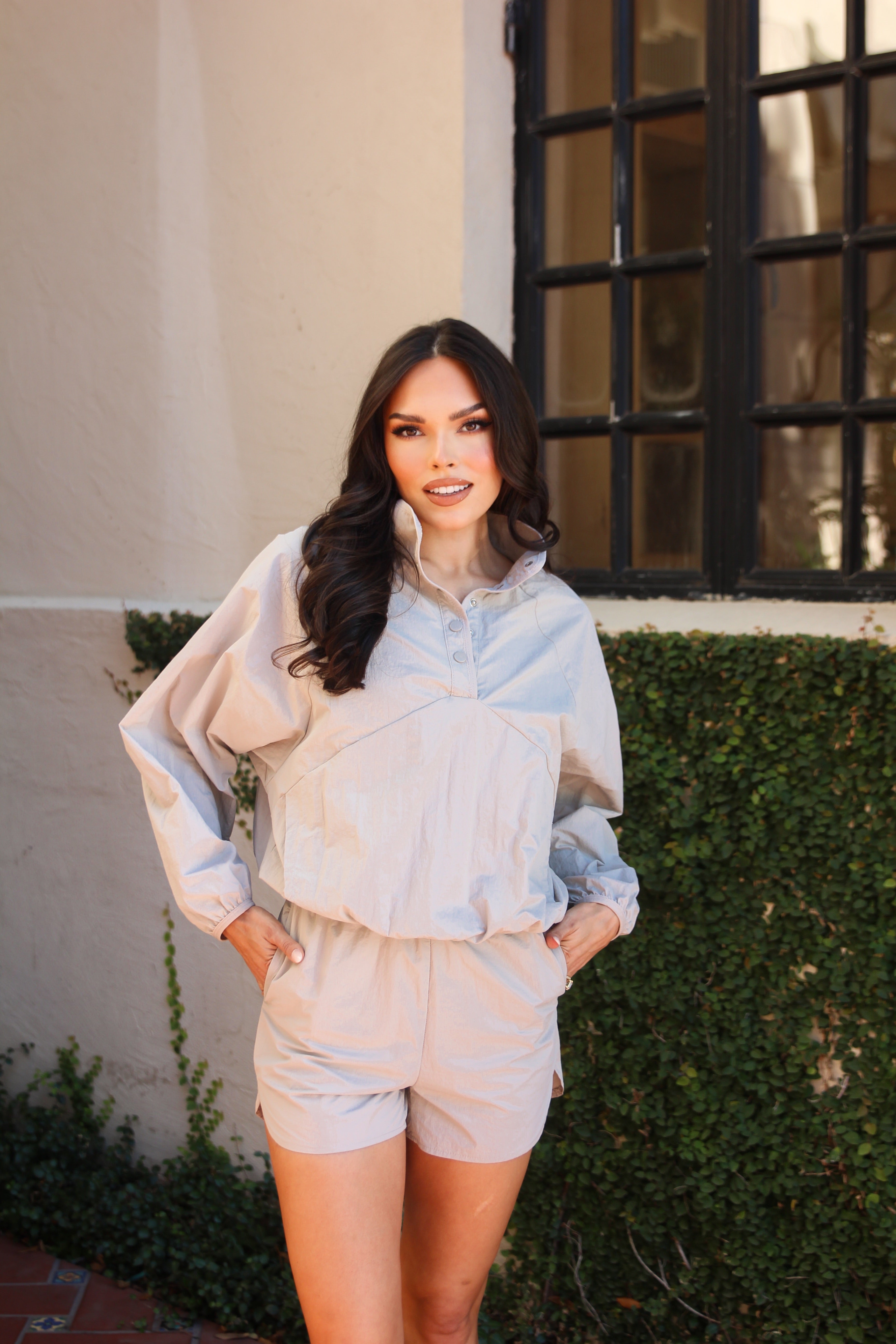 Solid Windbreaker Jacket