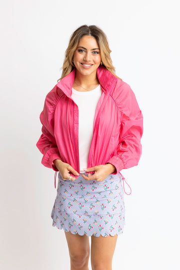 Solid Sport Zip Jacket with Hood