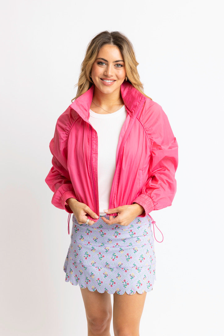 Solid Sport Zip Jacket with Hood