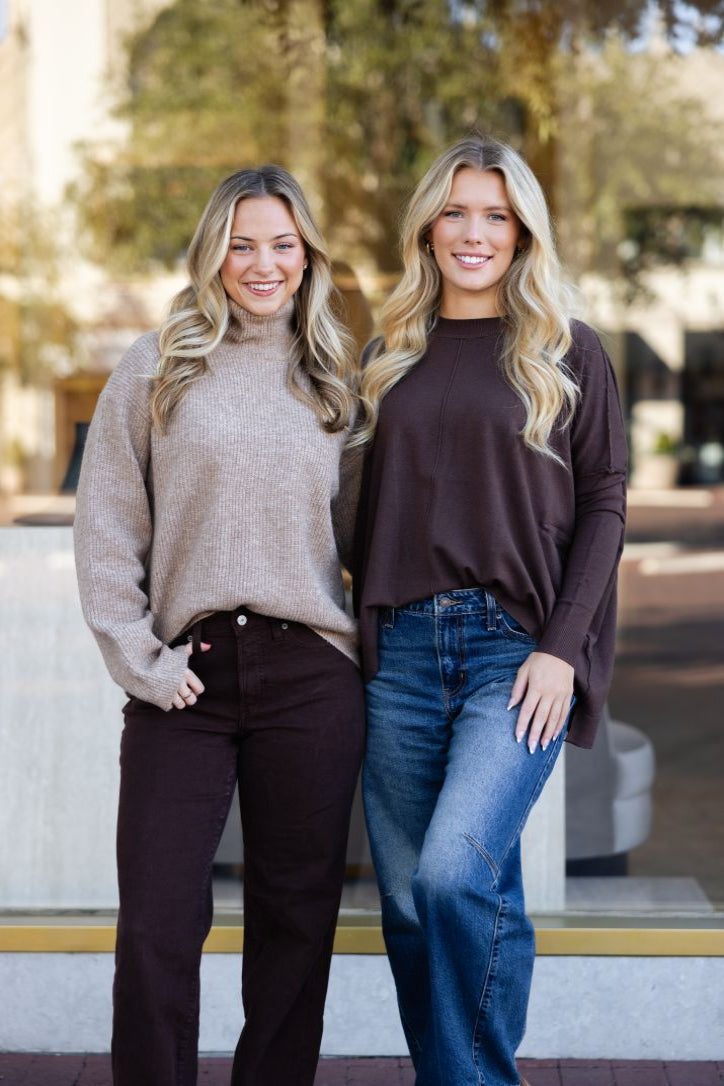 Solid Novelty Cashmere Blend Crew Sweater